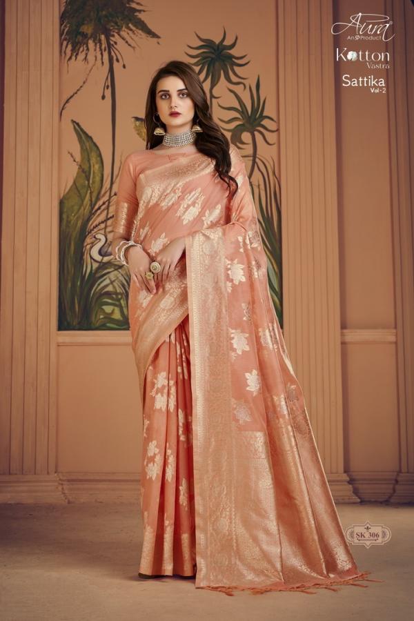 Aura Sattika Vol 2 Soft Cotton Silk Saree Collection